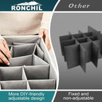 Shoe Organizer for Closet, Foldable Shoe Storage Bins with Clear Cover, Space Saving Shoes Holder with 4 Handles, Large Adjustable Shoe Box Storage Containers, Fits 12-24 Pairs, 2 Pack, Beige
