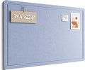 Fluxynara Bulletin Board,35.4" x 23.6" Cork Board Alternative with 12 Safe Removable Adhesive Tabs, Foldable Felt Pin Board for Home Office, Classroom, Bedroom,Entryway for Walls—Soft Periwinkle