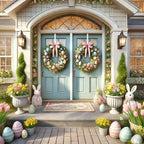 12 in Wreath-Hangers for Front Door,Door-Wreath-Hanger-Clear Over The Door Hooks,2 Pack Non-Scratch-Door-Hanger Hook for Easter Christmas Halloween Fall Wreath Decorations,Welcome Sign for Front Door
