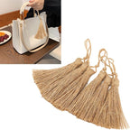 Rustic Style Natural Burlap Tassels for Crafts 6 Pieces Bracelet Necklace Home Decoration