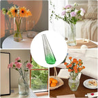Mini Gradient Glass Vase, Exquisite Desktop Decorative Vase, Pro Glass Replacement (Green)