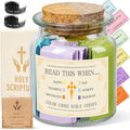 Bible Verse Jar for Women, Read Me When Bible Verses Jar, 108 Scripture Notes in Soft Morandi Colors, Christian Gifts for Women