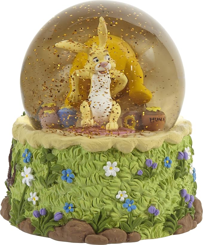 Precious Moments Disney Winnie The Pooh Bear 203704 Resin/Glass Musical Snow Globe - Don't Feed The Bear
