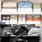 DIMJ Drawer Organizer Clothes - 24 Pack Baby Dresser Organizer for Nursery, Foldable Drawer Organizer Bins for Closet Bedroom Organization, Fabric Clothes Storage Dividers for Underwears, Socks, Bras