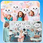 Affrolling 20 Pcs 3D Cloud Decorations Hanging Honeycomb Decor Artificial Cloud Ornaments for Ceiling Art Wedding Birthday Nursery Room Baby Shower Party Decorations (Medium,Cute Style)