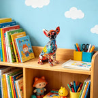 Colorful Chihuahua Statue, Creative Dog Puppy Home Sculpture Decor, Suitable for Bookshelf Desktop Kitchen Living Room Decorative Table Decoration, Gift for Dog Lovers Women and Men(Large)