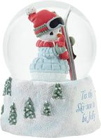 Precious Moments ‘Tis The Ski-Son to Be Jolly Annual Snowman Musical Snow Globe – Resin & Glass Holiday Keepsake – 231103