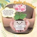 HEXMOZ Mothers Day Friend Gifts for Best Friend, Bestie, BFF, Soul Sister - Friendship Gifts for Women, Birthday Ideas - Handmade Emotional Support Collectible Peony Doll with Positive Card