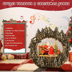 Christmas Snow Globe Lantern Water Glittering Lantern with Santa Claus 8 Music Songs & 6H Timer Christmas Snow Globes USB & Battery Operated for Christmas Festival Decorations Gifts (Bridge-Santa)