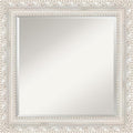 Amanti Art White Wall Mirror 26x26 Opera Off White Square Bathroom Mirror for Wall Decor Living Room, Medium Traditional Wood Frame, Hangs Horizonally and Vertically, Bathroom Decor, Beveled Edge