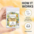 Travel Size Toilet Spray 6-Pack, Travel Essentials Toiletries, Pocket Size Pre-Poo Spray, Bathroom Odor Deodorizer, Up to 240 Uses, 6 Refreshing Scents
