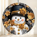 2025 Christmas Ornaments, Christmas Tree Ornaments Acrylic, Faux Stained Glass Effect White Elephant Gifts Exchange, Unique Suncatcher Xmas Stocking Stuffers for Women, Men (Golden Frosty)