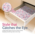 Floral Scented Drawer Liners for Dresser Drawers (10 Large Sheets, 19.7" x 14.4") - Non Adhesive Drawer Paper Liner for Bedroom Dresser & Closet Shelves by Linda’s Essentials
