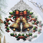 Bell Stained Glass Orament - Christmas Ornament - Christmas Decorations for Tree - Holiday Present ldeas - Gift Exchange
