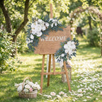 2 Pack Artificial Wedding Arch Flowers, White Flowers for Arch Backdrop, Wedding Decorations Faux Floral Swag, Reusable Flower Garland for Ceremony Reception Decoraction Table Home Isle Decor