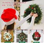 15 inches Christmas Decorative Wreath Hangers for Front Door;Over the Door Hooks (Black, Snowflake)