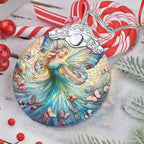 Jocidea Stained Glass Hanging Decor - Fairy Christmas Ornament - Gifts for Friends, Sisters