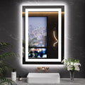 LOAAO 20"x28" LED Mirror for Bathroom, Lighted Bathroom Mirror with Lights, Anti-Fog, Dimmable, Memory Function, Clear Reflection
