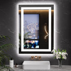 LOAAO 20"x28" LED Mirror for Bathroom, Lighted Bathroom Mirror with Lights, Anti-Fog, Dimmable, Memory Function, Clear Reflection