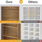 Tribesigns 2PCS Tall Shoe Cabinet, 9 Tiers 40-45 Pairs Heavy Duty Wood Freestanding Shoe Storage Cabinet, 70.8'' Tall Shoe Cabinet with Open Storage for Entryway (2, Light Brown)