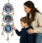 Remorelt Wolf Dream Catchers，3-Layer Circle Wall Hanging with Different Wolf Art for Wolf Lover Room Decor,Ideal Bedroom Wolf Home Decor,Dream Catcher for Boy Kids(DC01 6Inch Wolves)