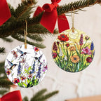 Christmas Ornament, Stained Glass Ornament, Christmas Ornaments for Tree, Hanging Ornaments for Home Decor & Xmas Decorations – Holiday Decor, Gift Ideas, Perfect Holiday & Xmas Gifts - Wildflower