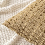 MIULEE Pack of 2 Corduroy Decorative Lumbar Throw Pillow Covers 20x12 Inch Soft Boho Striped Pillow Covers Modern Farmhouse Home Decor for Sofa Living Room Couch Bed Khaki