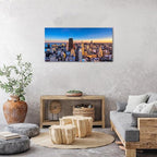 AIYISU Sunset Chicago Wall Art USA City Wall Decor Chicago Skyline Picture Center Cityscape Canvas Prints Painting Modern City Skyscraper Poster Artwork for Bedroom Living Room Home Decoration 20x40”