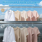 150 Pack Clothes Hangers,Non Slip Blue Plastic Coated Metal Coat Hanger for Closet,Sturdy Thin Hangers Bulk Space Saving Hangers for Pants,Skirt,Shirt,Dress,Tie