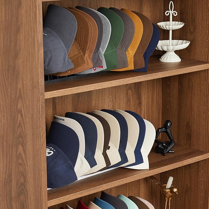 Hat Organizer for Baseball Caps for wall,2 Pack Cap Racks, Rack Hanger Storage Display Holder Hooks Stand for Closet Door,Hold Up to 40 Hats