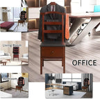 ZCXBHD Suit Valet Stands For Men With Drawer Wooden Chair Valet Stand Freestanding Valet Stand for Women With Trouser Bar And Tie Bar