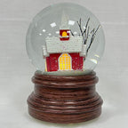Ashfield & Harkness Sanctuary Church Decorative Snow Globe with Wind Up Music Box and LED Battery Operated Light