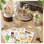 Soulchen 21 Sets Nativity DIY Snow Globe Kit VBS Crafts Plastic Glitter Snow Globes Religious Bible Arts Kit for Sunday School Activities Christian Crafts Bible Story Decorations