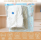Travel Vacuum Bags with Rechargeable Pump,6 Pack Vacuum Storage Seal Bags for Clothing Suitcase Backpack, Space Saver Compression Clothes Storage Bag (6 Medium+Electric Pump)