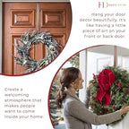 Haute Decor Adapt Adjustable Length Wreath Hanger 2 Pack (Bronze) Front or Back Door Decor Holders with Pads on The Back, Holds up to 10 lbs. Oil-Rubbed Bronze 2 Pack