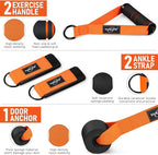 WALITO Resistance Bands Set - Exercise Bands with Handles, Door Anchor, Legs Ankle Straps, for Heavy Resistance Training, Physical Therapy, Muscle Training, Yoga, Home Workouts, Gym