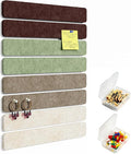 Cork Board for Walls - 8 Pack Felt Pin Board Bar Strips - Self-Adhesive Lightweight Bulletin Board - Cork Board for Office with 40 Push Pins No Damage for Wall