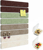 Cork Board for Walls - 8 Pack Felt Pin Board Bar Strips - Self-Adhesive Lightweight Bulletin Board - Cork Board for Office with 40 Push Pins No Damage for Wall