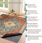 Waterproof Rug Pad, 8x10 Ft Under Area Rug Carpet Pad, Non Slip Rug Pads for All Floors and Hardwood Floors Finishes, Keep Carpets in Place Soft and Prevent Rug from Wrinkling or Buckling