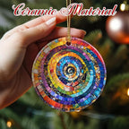 Christmas Ornament, Xmas Decorations for Tree, Christmas Tree Ornaments, Hanging Ornaments for Home Decor, Holiday Ornament, Gifts for Art Lovers, Holiday Party Gifts, Xmas Gift Ideas - Rainbow Spiral