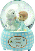 Precious Moments, Jesus Loves Me, Boy, Resin Snow Globe, 102404