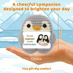 Crimmy Friendship Gift for Women, Sisters, Best Friend, Positive Crochet Doll with 30 Cute and Uplifting Messages, Funny Christmas, Birthday Gift Idea for Bestie, Coworkers, BFF