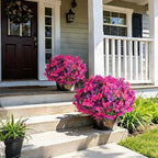Faux Bougainvillea Artificial Plants Flowers for Outdoors Spring Outside Decor, 4 Bundles Red Fake Bougainvillea Silk Outdoor Flowers UV Resistant Look Real for Porch Patio Window Planter Garden Home