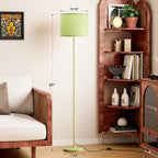 Ambimall 60'' Modern Floor Lamp with Shade, Tall Lamps for Living Room, Bedroom, Office, Dining Room, Light Green Lampshade(Without Bulb)