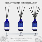 Xcleen Reed Oil Diffuser Set, Fragrance Diffuser - Floral Notes, Vanilla, Cinnamon & Amber, Includes 6 Rattan Scented Sticks Diffuser Reeds, Home & Office Decor, 110ml/3.7oz