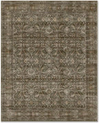 Washable 3x5 Entryway Rug, Boho Non-Slip Vintage Distress Small Rugs for Kitchen Nursery Office Bedroom, 0.3" Neutral Oriental Throw Thin Carpet with Cushioning Pad, Rust/Multi
