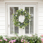 LZNPA 20 Inch Spring Summer Easter Wreaths for Front Door Eucalyptus Wreath with Blue Berries Elegant Durable Greenery Front Door Wreath for Outside Wedding Farmhouse Porch Wall Room Home Decor