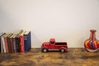 VILLAGE GIFT IMPORTERS Rustic Farmhouse-Style Decorative Red Pickup Truck | Set on Flat Surface in Your Office, Home, or Garage | Christmas Tree Farm Truck |12" x 5.5" x 5.5"