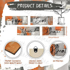 Maitys 4 Pcs Orange Bathroom Wall Decor 10 x 4 Inch Bathroom Wall Art Contemporary Wood Restroom Pictures for Soak Unwind Relax Hanging Sign Spa Rustic Vintage Farmhouse Pediments