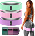 Wide Fabric Resistance Bands for Working Out | 3 Strength Level Non-Slip Exercise Booty Bands for Women & Men | Comes with a Bag and Tape Measure | for Gym, Yoga, Pilates